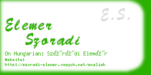 elemer szoradi business card